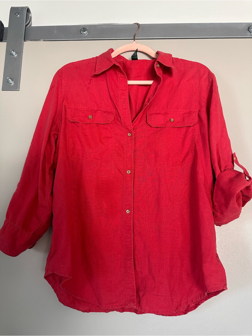 Lauren Ralph Lauren Exclusive 100% Linen Button Shirt Size L – Good Condition ❤️
